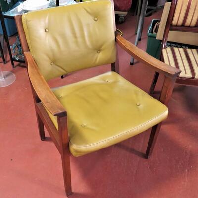 MCM GunLocke Chair Armchair Mid Century Walnut wood & Leather