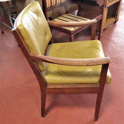 MCM GunLocke Chair Armchair Mid Century Walnut wood & Leather