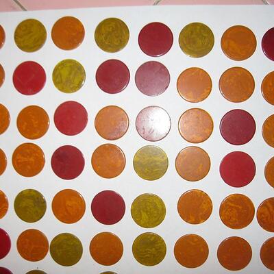MS 80 Bakelite Tiddledy Winks Tokens Discs 7/8"