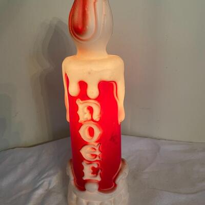 ST VINTAGE NOEL CANDLE BLOW MOLD