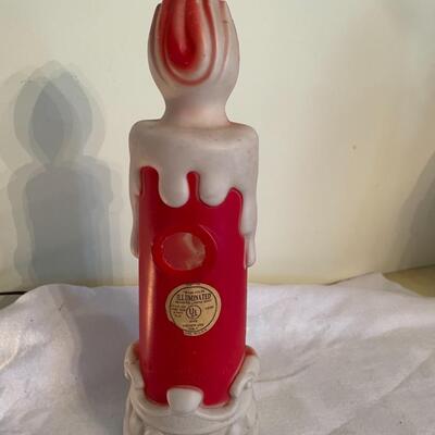 ST VINTAGE NOEL CANDLE BLOW MOLD