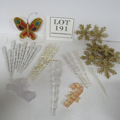 Lot of Plastic Christmas Ornaments