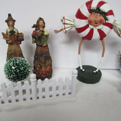Thanksgiving Figures and Christmas Figures, Resin or Plastic