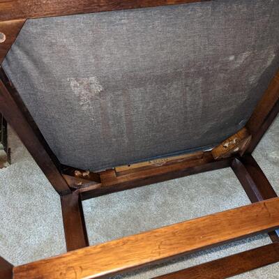 Vintage Solid Carved Wood Accent Chair