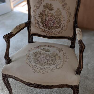 Vintage Accent Chair with Tapestry Upholstery, in a French Design