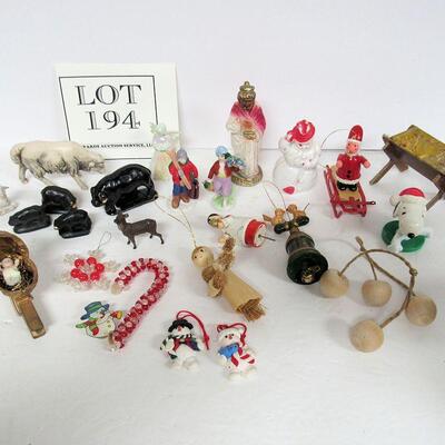 Misc Lot of Christmas: Animals, Ornaments, Figures