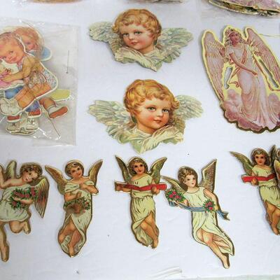 Large Lot of Fancy Cardboard Christmas Ornaments