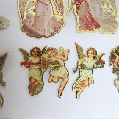 Large Lot of Fancy Cardboard Christmas Ornaments