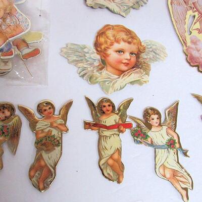 Large Lot of Fancy Cardboard Christmas Ornaments