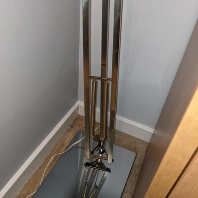 Adjustable Modern Office Style Floor Lamp in Brass Finish