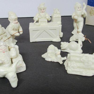 Unused Set of Bisque Woodworkers Elves, Similar to Snowbabies