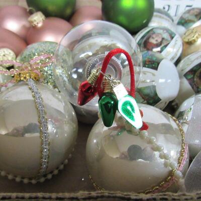 Lot of Glass Christmas Ornaments