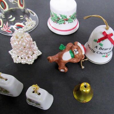 Lot of Vintage and Modern Christmas Bell Ornaments