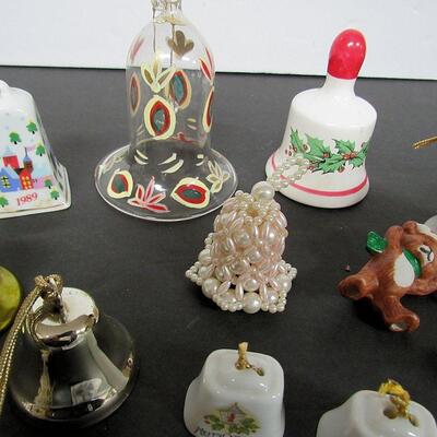 Lot of Vintage and Modern Christmas Bell Ornaments