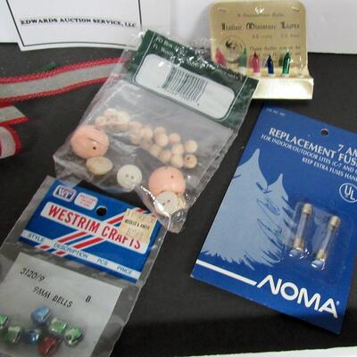 Mixed Lot of Christmas, Old Tin Candle Clips, Scraps, Craft Items, Fuses