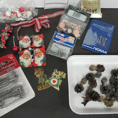 Mixed Lot of Christmas, Old Tin Candle Clips, Scraps, Craft Items, Fuses