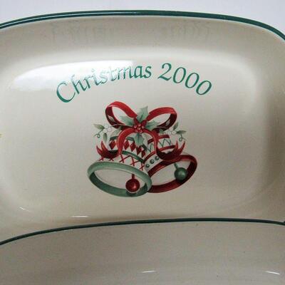 2 Pfaltzgraff Christmas 2000 Small Serving Dishes