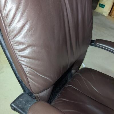 Black Leather Office Rolling Computer Chair