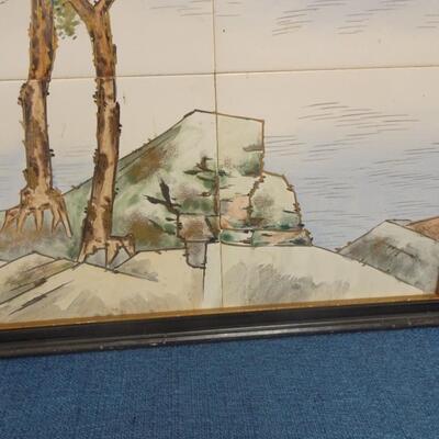 LOT 32.  FRAMED TILE ART