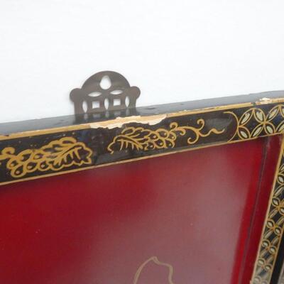 LOT 36. FOUR VINTAGE CHINESE WALL PANELS WITH MOTHER OF PEARL