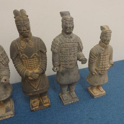 LOT 46. TERRACOTTA CHINESE WARRIOR FIGURINES (7)