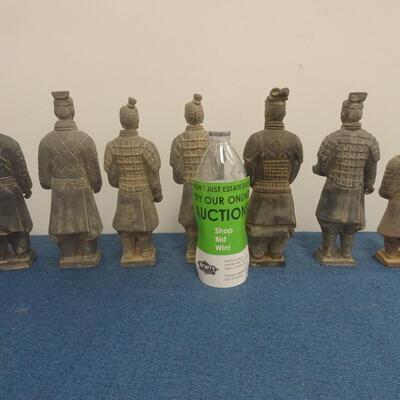 LOT 46. TERRACOTTA CHINESE WARRIOR FIGURINES (7)