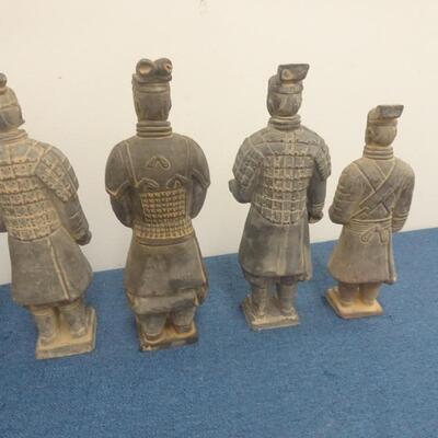 LOT 46. TERRACOTTA CHINESE WARRIOR FIGURINES (7)