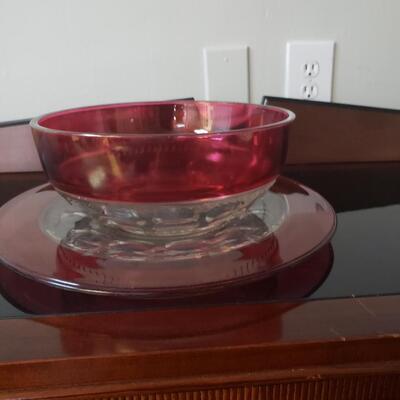 Red Plate and bowl Set