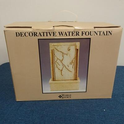 LOT 66. VINTAGE TABLE TOP WATER FOUNTAIN IN BOX