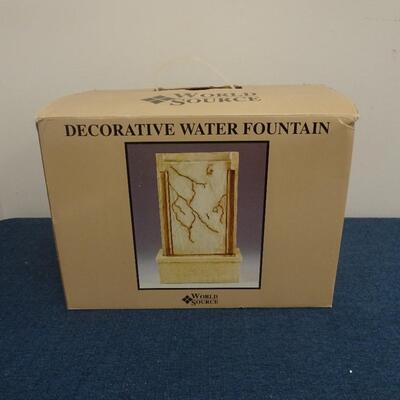 LOT 66. VINTAGE TABLE TOP WATER FOUNTAIN IN BOX