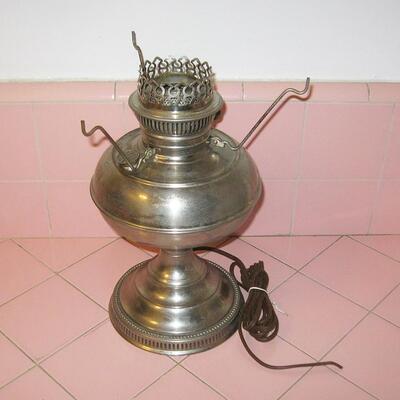MS Antique Rayo Kerosene Oil Lamp Electrified Zinc