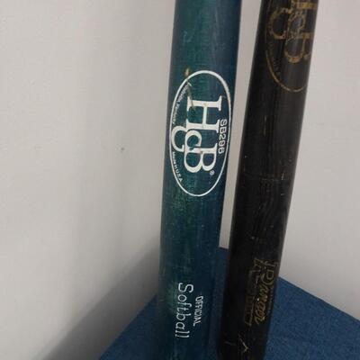 LOT 88. TWO WOOD SOFTBALL BATS