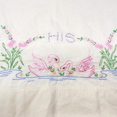 â€œHISâ€ EMBROIDERED PILLOW CASE