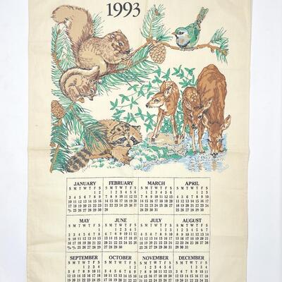 WILDLIFE 1993 CALENDAR FABRIC