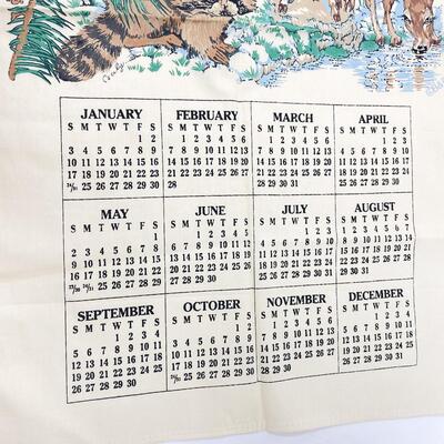 WILDLIFE 1993 CALENDAR FABRIC
