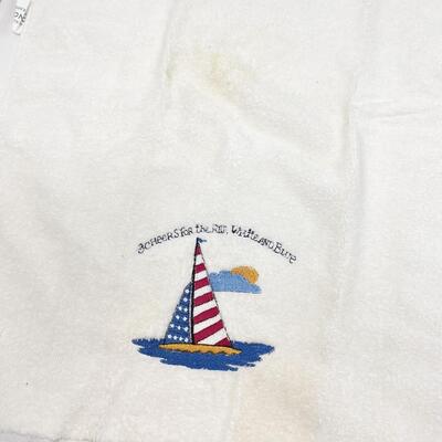 SONOMA AMERICAN FLAG SAILBOAT HAND TOWELS