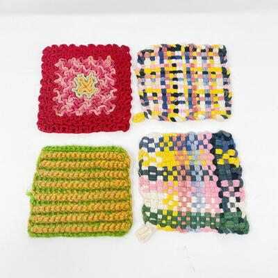 HANDMADE COLORFUL HOT PADS