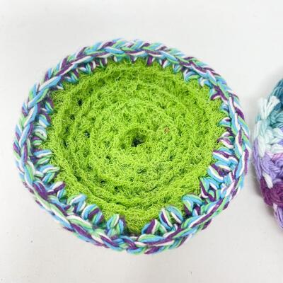 HAND-CROCHETED DISH SCRUBBIES