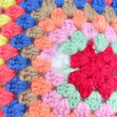 HAND CROCHETED 15â€ GRANNY SQUARE