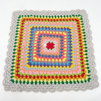 HAND CROCHETED 15â€ GRANNY SQUARE