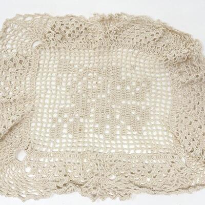 CROCHETED 17 X 16â€ DOILY