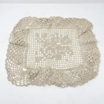CROCHETED 17 X 16â€ DOILY