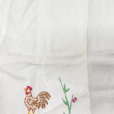 VINTAGE EMBROIDERED LINENS LOT