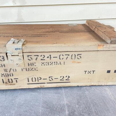 VINTAGE WOODEN AMMO BOX