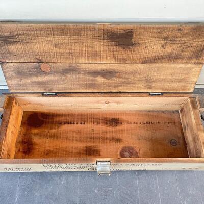 VINTAGE WOODEN AMMO BOX