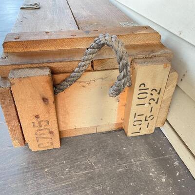 VINTAGE WOODEN AMMO BOX