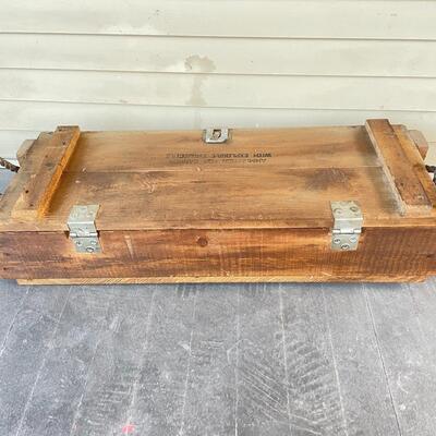 VINTAGE WOODEN AMMO BOX