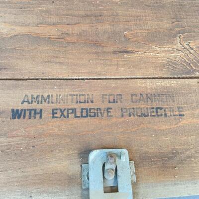 VINTAGE WOODEN AMMO BOX