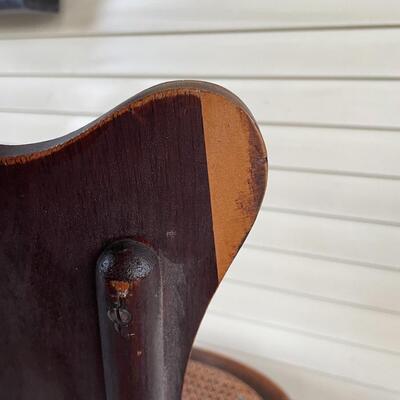 VINTAGE WOODEN & CANE CHAIR