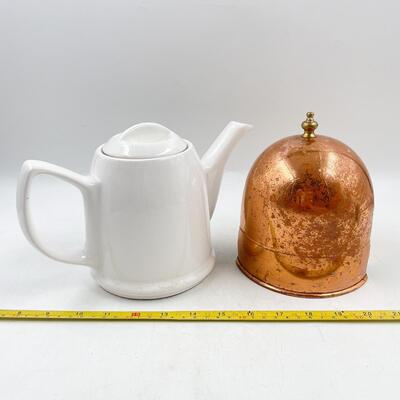 VINTAGE ODI COPPER INSULATED CERAMIC TEAPOT